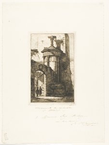 Entrée du monastère des Capucins français à Athènes - Charles Meryon