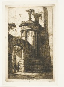 Entrée du monastère des Capucins français à Athènes - Charles Meryon
