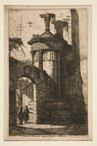 Entrée du couvent des capucins français à Athènes - Charles Meryon