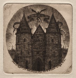 Eaux-fortes de Paris : Ancienne porte du Palais de Justice - Charles Meryon