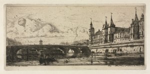 Eaux-fortes de Paris : le pont de l