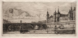 Eaux-fortes de Paris : Le Pont de l
