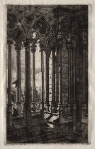 Eaux-fortes de Paris : La galerie de Notre-Dame - Charles Meryon