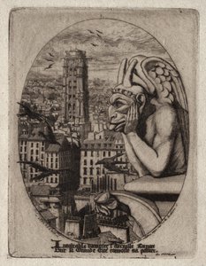 Eaux-fortes de Paris: La Gargouille - Charles Meryon