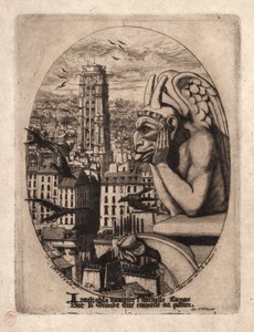 Eaux-fortes de Paris : La gargouille - Charles Meryon