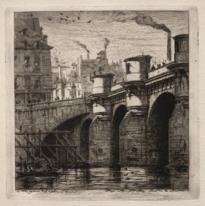 Eaux-fortes de Paris : Le Pont Neuf - Charles Meryon