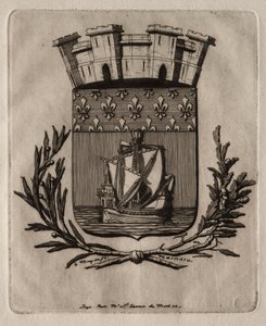 Eaux-fortes de Paris : Les armes symboliques de la ville de Paris - Charles Meryon
