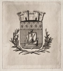 Gravures de Paris : Les Armes symboliques de la ville de Paris - Charles Meryon