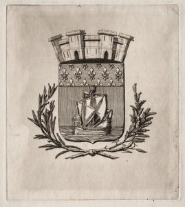 Gravures de Paris : Les Armes symboliques de la ville de Paris, 1854 - Charles Meryon