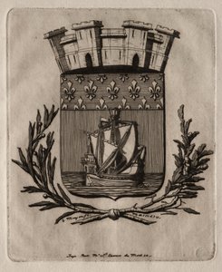 Eaux-fortes de Paris : Les Armes symboliques de la ville de Paris, 1854 - Charles Meryon