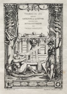 Frontispice pour un catalogue des gravures de Thomas de Leu