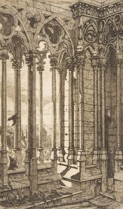 Galerie, Cathédrale Notre-Dame, Paris, 1853 - Charles Meryon