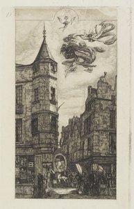 Maison avec une tourelle, n° 22, 1861 - Charles Meryon