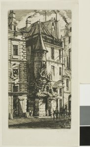 Maison avec une tourelle, rue de la Tixeranderie, Paris - Charles Meryon