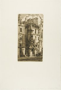 Maison avec une tourelle, rue de la Tixeranderie, Paris - Charles Meryon