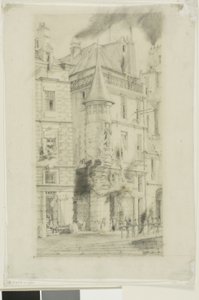 Maison avec une tourelle, rue de la Tixeranderie, Paris