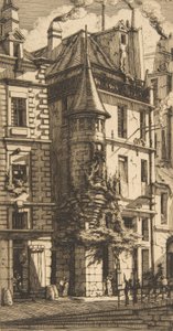 Maison avec une tourelle, rue de la Tixeranderie, Paris, 1852 - Charles Meryon