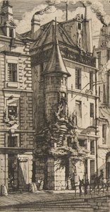 Maison avec une tourelle, rue de la Tixeranderie, Paris, 1852 - Charles Meryon