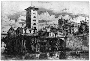 La Pompe Notre-Dame, vers 1841-1868, 1924 - Charles Meryon