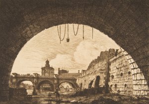 Le Pont-neuf et la Samaritaine de dessous la première arche du Pont-au-Change Pont-neuf..., 1855 - Charles Meryon