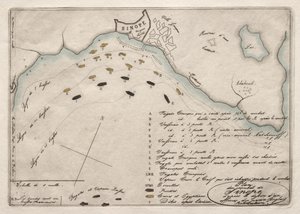 Carte de la bataille de Sinope, 1853