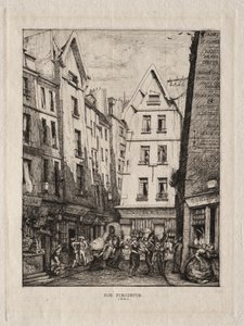 Rue Pirouette, près des Halles, Paris - Charles Meryon