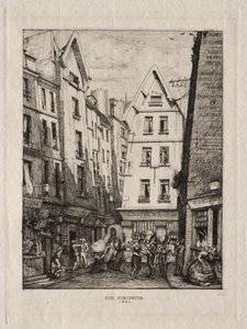 Rue Pirouette, près des Halles, Paris, 1860 - Charles Meryon