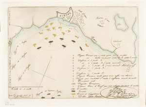 Plan de la bataille de Sinope - Charles Meryon