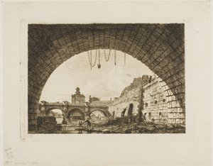 Pont-Neuf et la Samaritaine Vue sous la Première Arche du Pont-au-Change, Paris - Charles Meryon