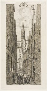 Rue des Chantres, Paris - Charles Meryon