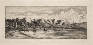 Pêche sur la Seine au Point du Charbonnier, Akaroa - Charles Meryon