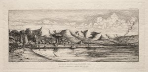 Pêche à la Seine au large de la Pointe des Charbonniers, Akaroa, Péninsule de Banks, 1845 - Charles Meryon