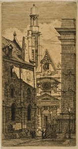 Saint-Étienne-du-Mont, Paris, des Eaux-fortes sur Paris - Charles Meryon