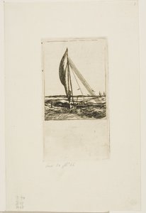 Proa à voile rapide, archipel de Mulgrave, Océanie - Charles Meryon