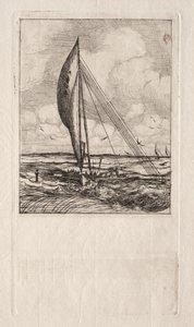 Proa à voile rapide, archipel de Mulgrave, Océanie, 1866