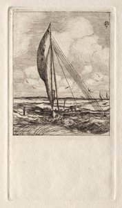 Proa à voile rapide, archipel de Mulgrave, Océanie, 1866