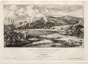 La petite colonie française à Akaroa, 1845 - Charles Meryon