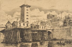 La pompe de Notre-Dame, Paris - Charles Meryon