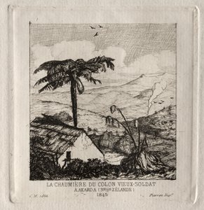 La cabane des anciens soldats colons à Akaroa - Charles Meryon