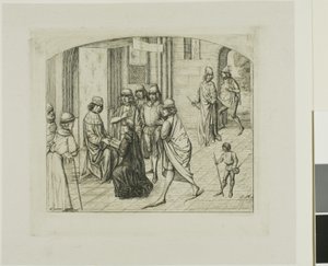 Le graveur Valère Maxime présenté au roi Louis XI - Charles Meryon