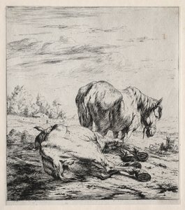 Les deux chevaux - Charles Meryon