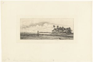 Pêcheurs aux îles Wallis dans le Pacifique
Océanie: Îlots à Uvea (Wallis) pêche aux palmes - Charles Meryon