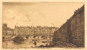 Le Pont-au-Change, Paris, vers 1784 - Charles Meryon after Victor Jean Nicolle