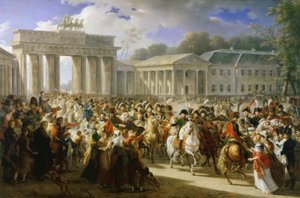 French: Entrée de Napoléon à Berlin. 27 octobre 1806 Entry of Napoleon I into Berlin, 27th October 1806 - Charles Meynier