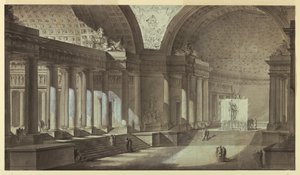 Fantaisie architecturale : Intérieur du temple d