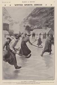 Jouer au hockey sur glace à Grindelwald, Suisse - Charles Mills (after) Sheldon