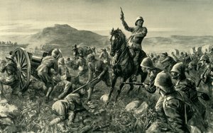 Lord Methuen ralliant ses forces brisées à Tweebosch, 1902 - Charles Mills Sheldon