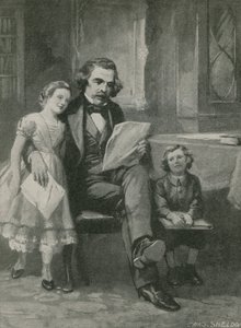 Nathaniel Hawthorne lisant à ses enfants - Charles Mills Sheldon