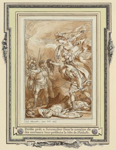 Persée Transformant Phinée en Pierre avec la Tête de Méduse - Charles Monnet