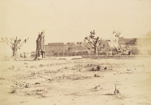 Paysage aride avec une forteresse non identifiée, Delhi - Charles Moravia